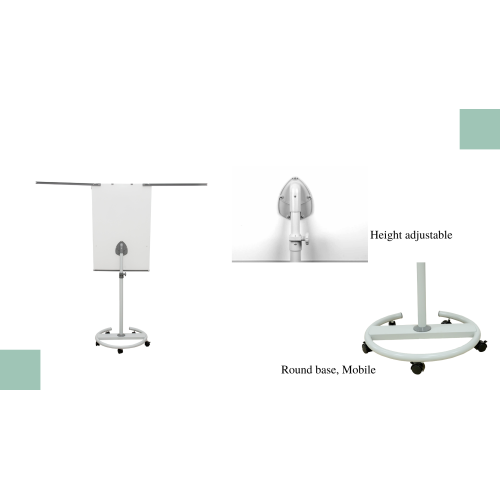 Mobile Magnetic Flipchart Round Basis PM-RM